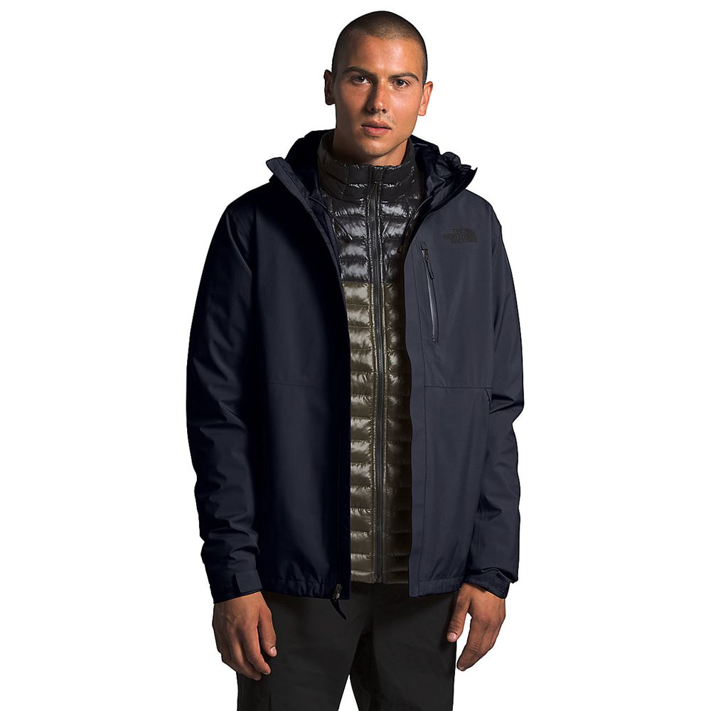 The North Face Rain Jacket Mens Australia - The North Face Dryzzle Futurelight™ Navy (IVM-984675)